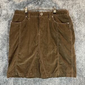 North Face Skirt Womens 10 Brown Corduroy Stretch Utility Casual Pockets AZB7
